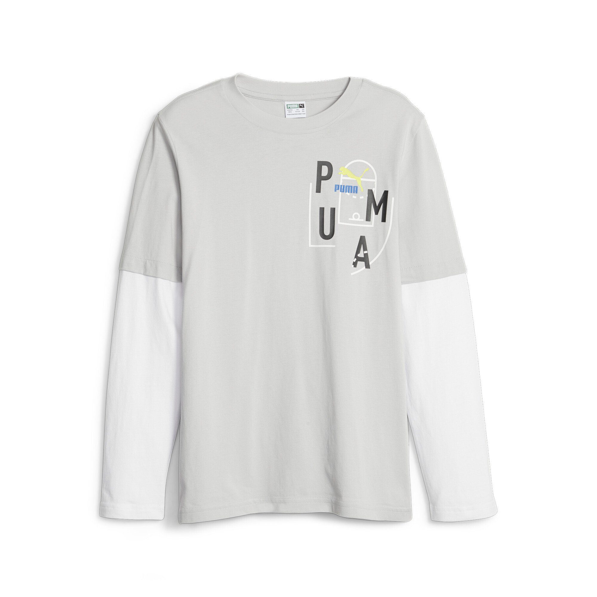 PUMA T-Shirt Classics FTR Baller Langarmshirt Jugendliche Ash Gray