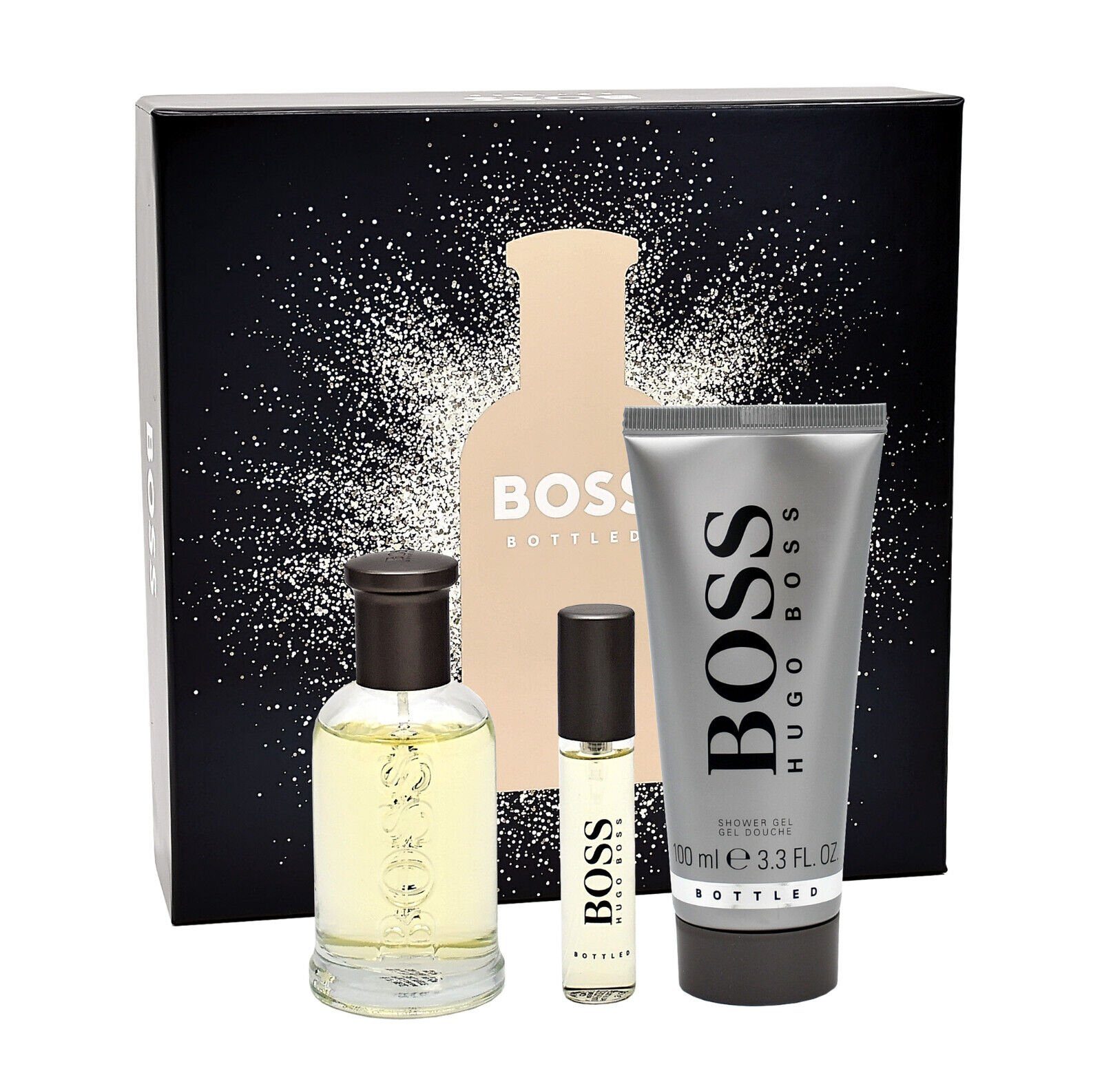 BOSS Duft-Set HUGO BOSS BOTTLED EDT 100ML + SHOWER GEL 100ML + EDT 10ML | Duft-Sets