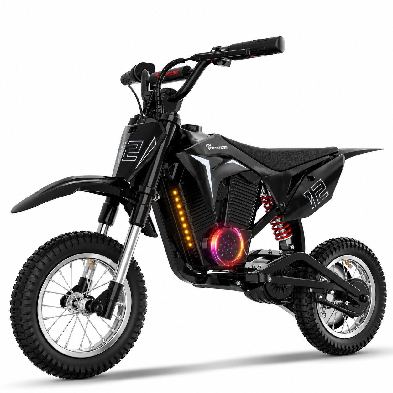 EVERCROSS TECH Elektro-Kindermotorrad 8/12/25 KMH, 12 Zoll Luftreifen, 300W, 36V 5,2AH, 6-12 Jahre, Reichweite 15 km, Belastbarkeit 65 kg