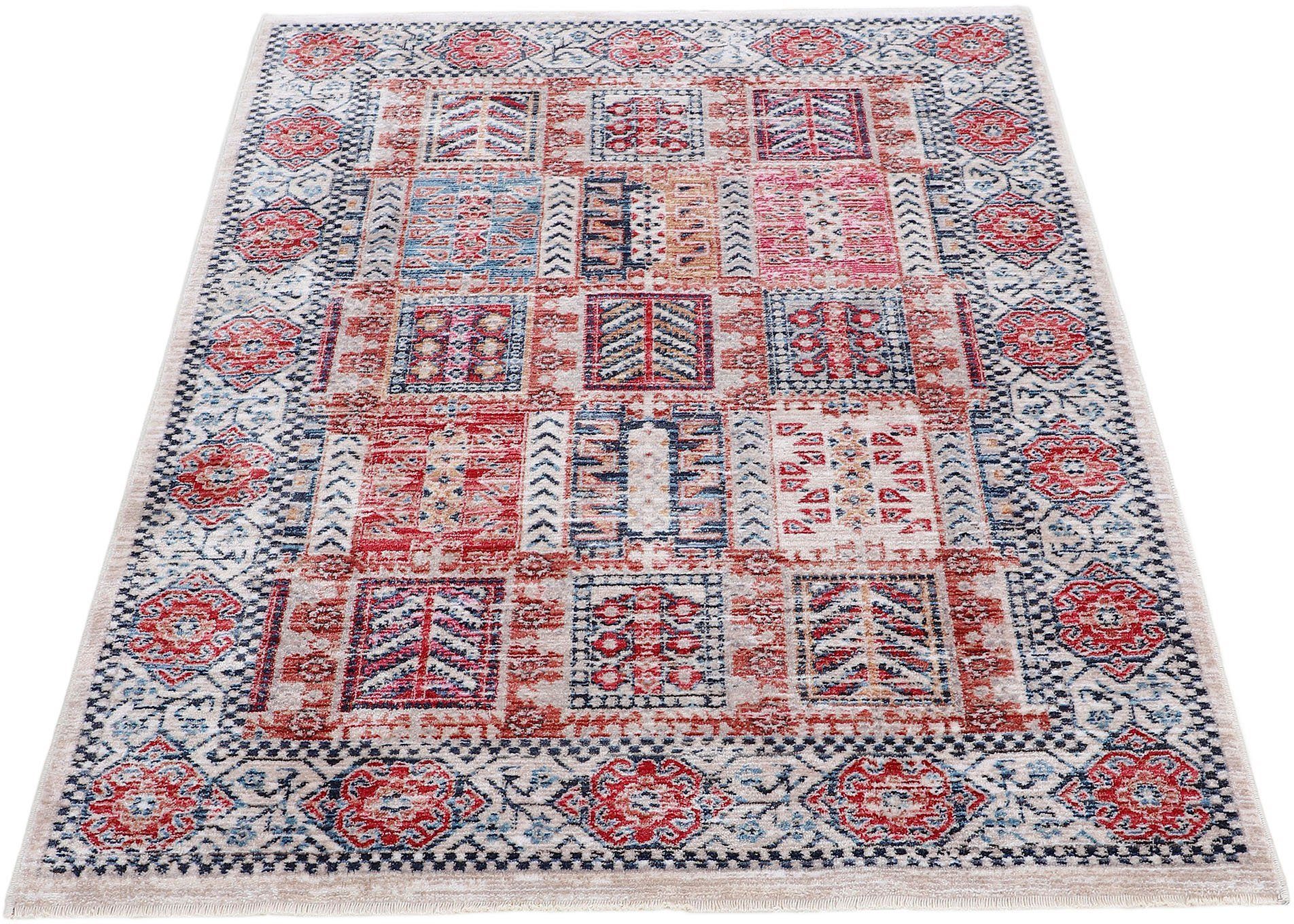 carpetfine Teppich Phoenix, rechteckig, Höhe: 6 mm, Vintage Orient Look, mit Fransen, Wohnzimmer