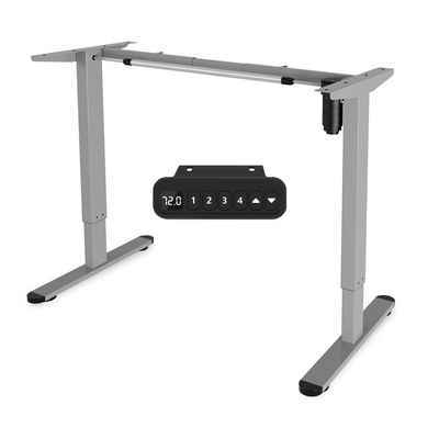 Randaco Schreibtisch Höhenverstellbarer Tisch Grau Gestell Elektrisch Schreibtisch, Stahl