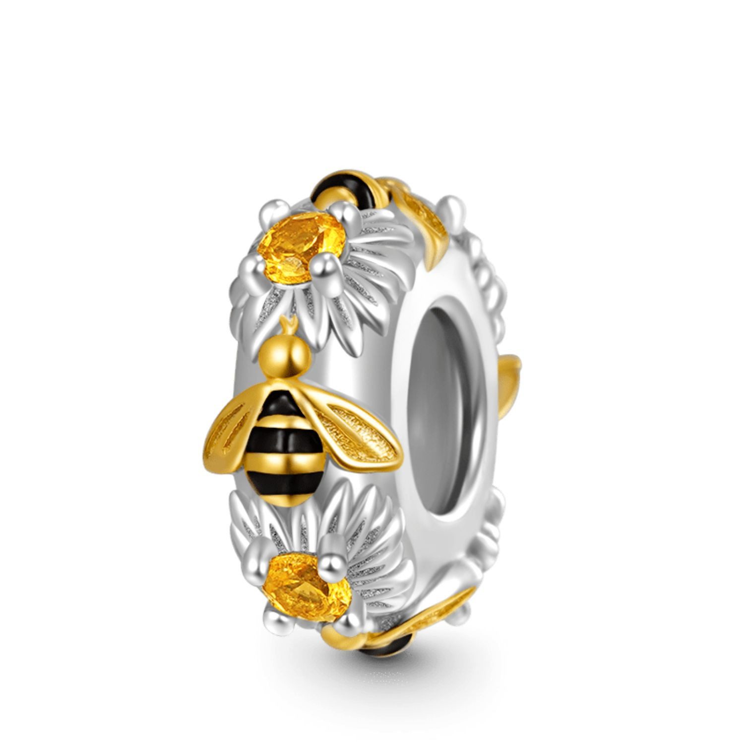 Gnoce Bead Gnoce Charm Stopper Bienen GNC091 Silber