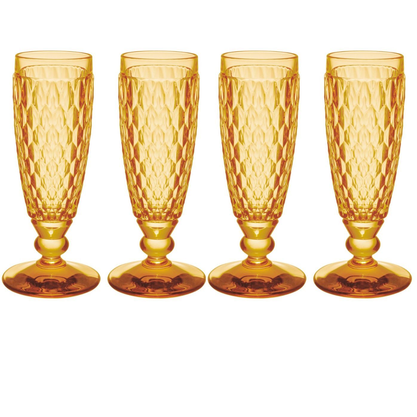 Villeroy & Boch Sektglas Boston Saffron, Kristallglas, Spülmaschinenfest