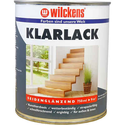 Wilckens Farben Klarlack Klarlack seidenglänzend, 750 ml, für außen & innen, auf kunstharzbasis