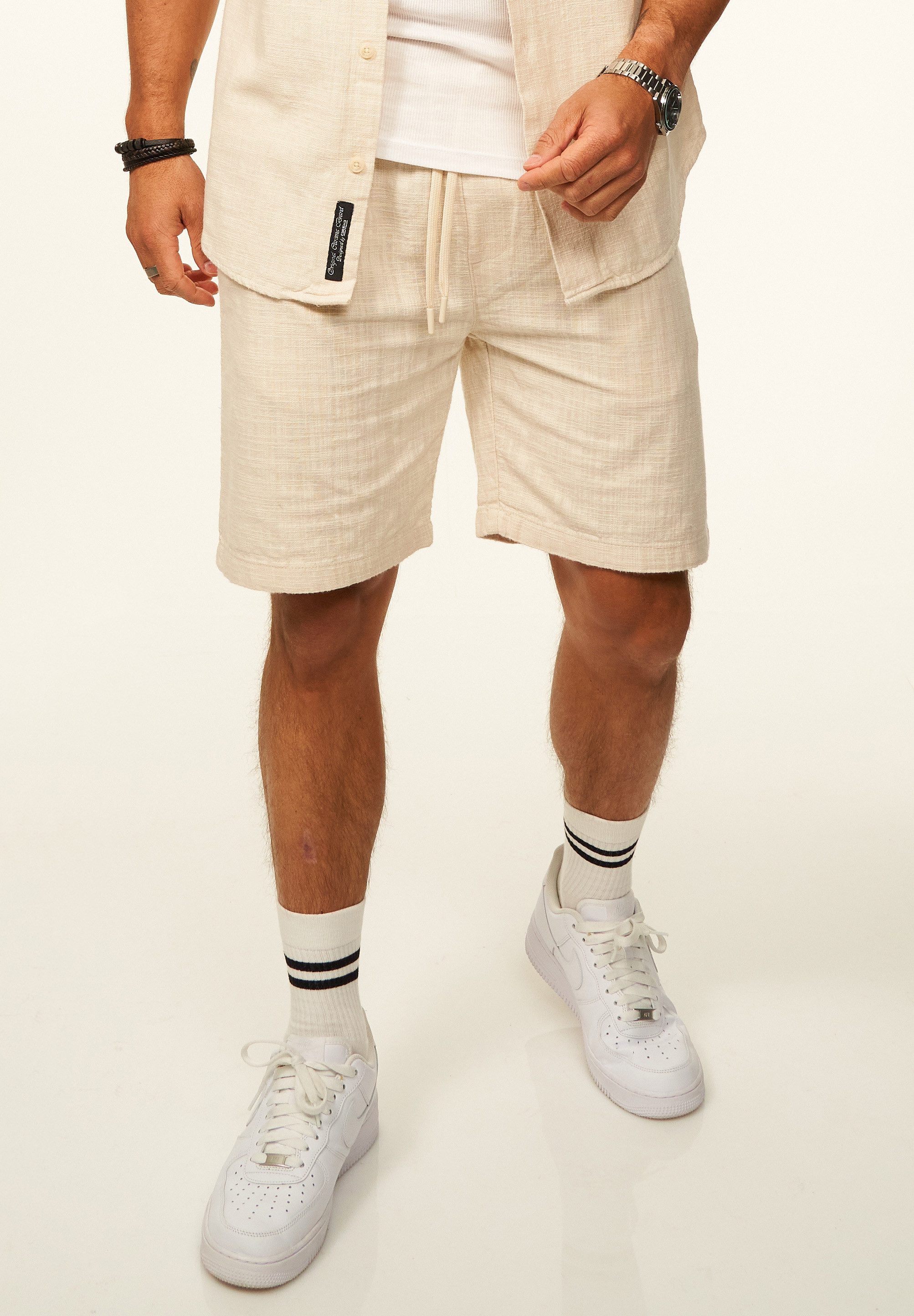 CARISMA Chinoshorts für Herren in Leinen-Optik als Kurze Hose - Sommershorts Bermuda Sweatshorts Chinoshorts - Perfekt als Strandshorts