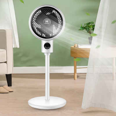 Homewit Standventilator 35W 30dB leise Ventilator 3D Luftumwälzung mit Timer und Fernbedienung, Für Fitnessstudio Schlafzimmer Wohnzimmer