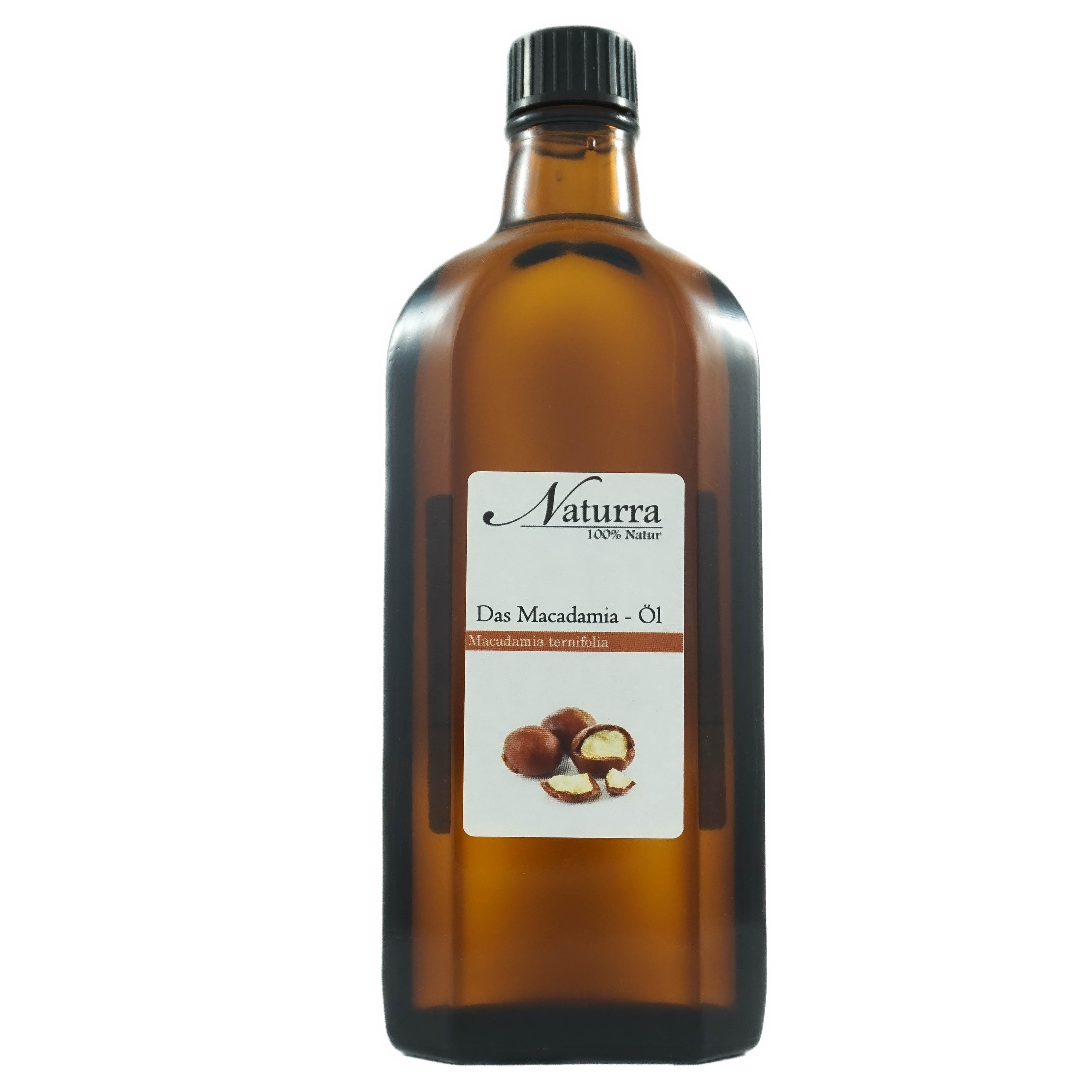 Naturra Körperöl Macadamianussöl Bio kaltgepresst unraffiniert premium Rohware im Glas, Kenianisches Bio-Vorzeigeprojekt, Palmitoleinsäure, Premiumqualität