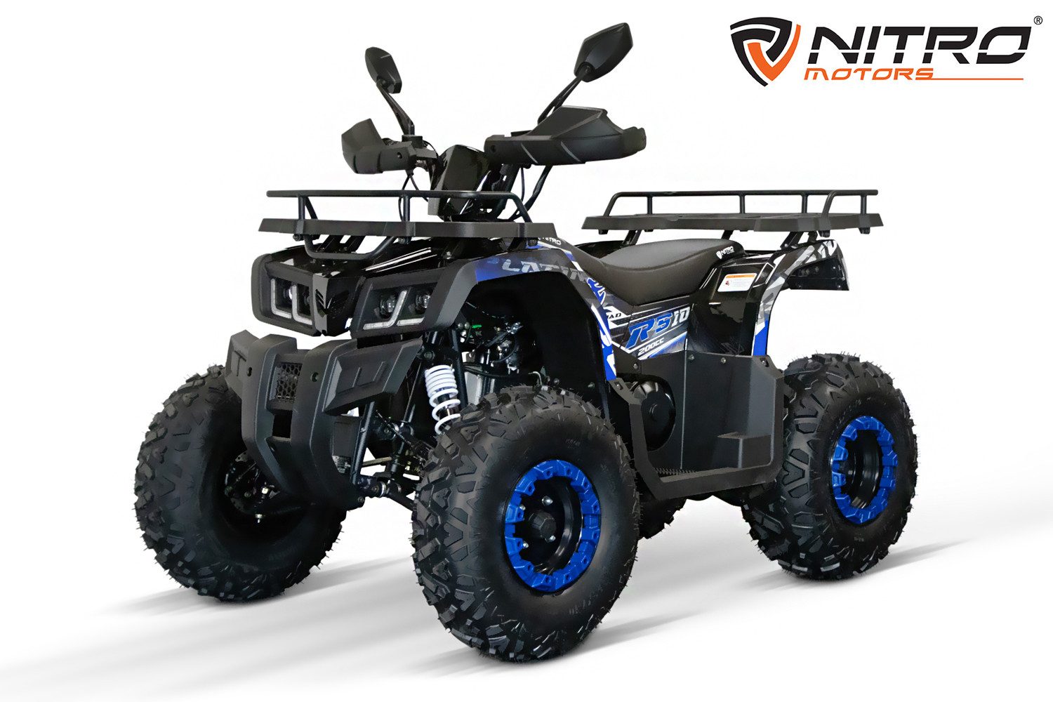 Nitro Motors Quad 200cc maxi Kinder Quad Reptile RS10-CVT Platin, 200,00 ccm, 60 km/h, Euro 0, Halterung für Anhängerkupplung