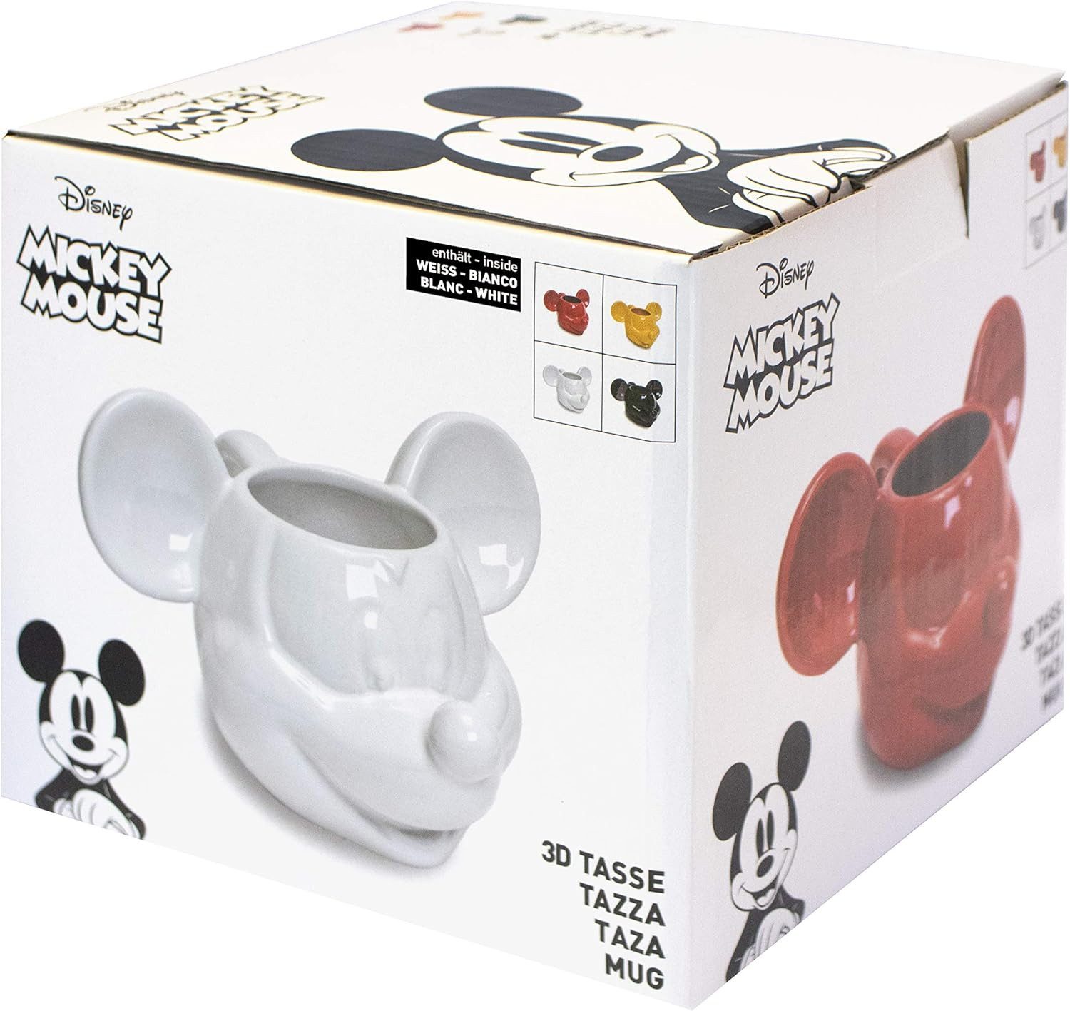 Joy Toy Tasse Micky Maus 3D Tasse Weiß, 1-tlg., Qualitativ hochwertige Tasse