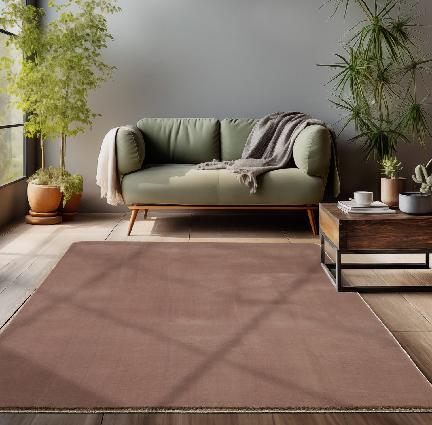 Carpettex Hochflor-Teppich Unicolor - Einfarbig, Läufer, günstig online kaufen