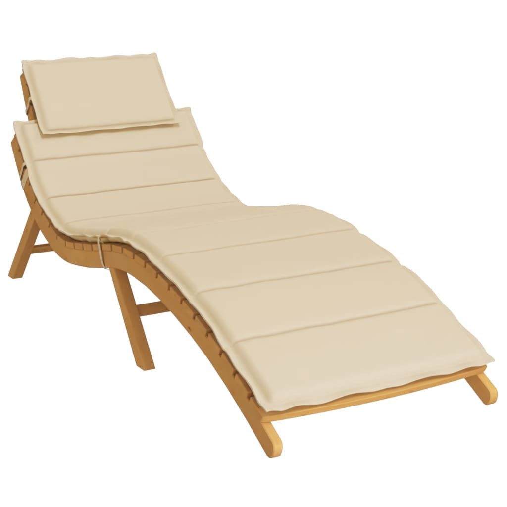 vidaXL Sitzauflage Sonnenliegen-Auflage Beige 186x58x4 cm günstig online kaufen