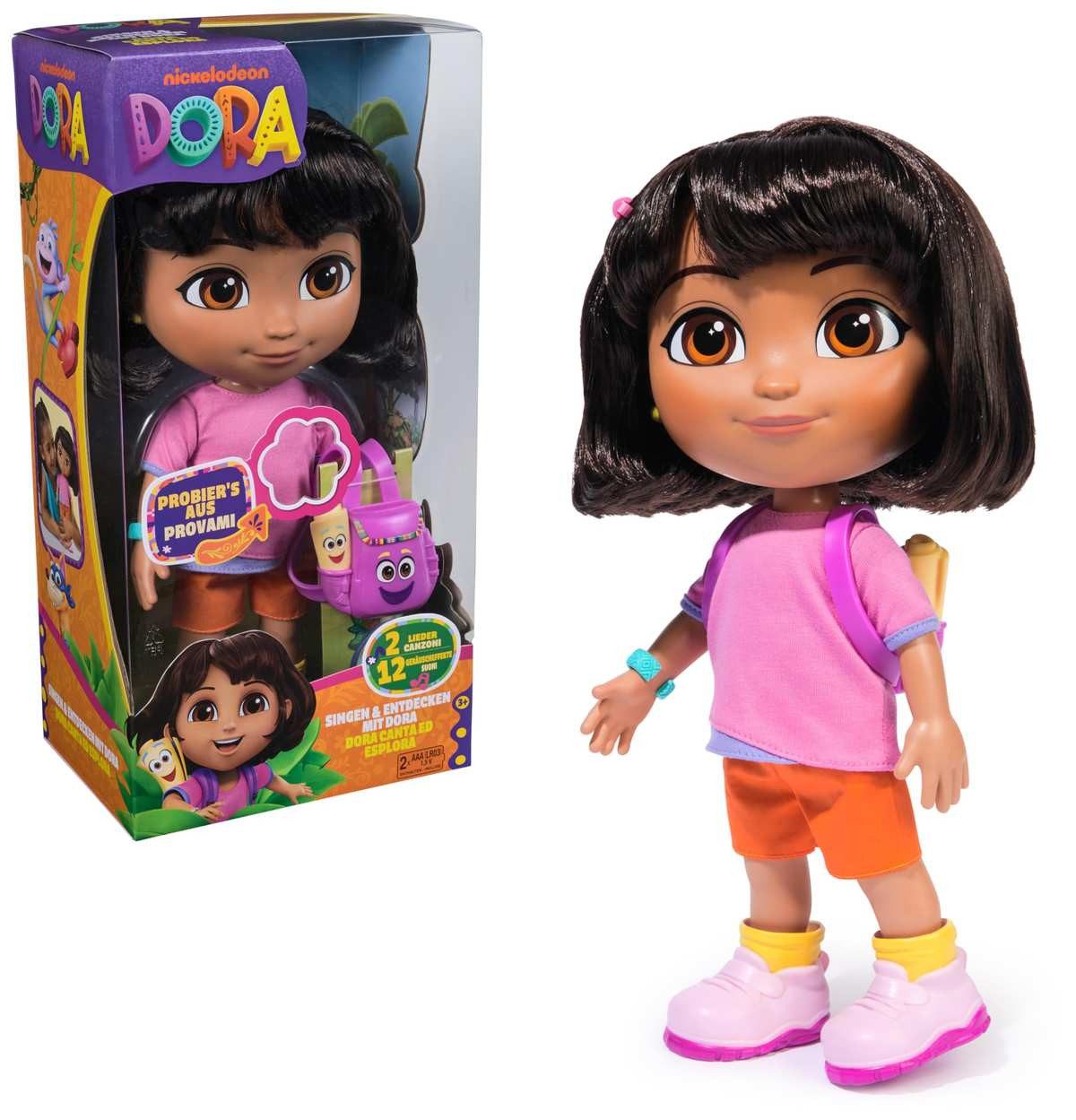 Spin Master Anziehpuppe Dora Sing mit Mir Puppe 35 cm Puppe Deutsch/Engl. Italienisch/Engl.