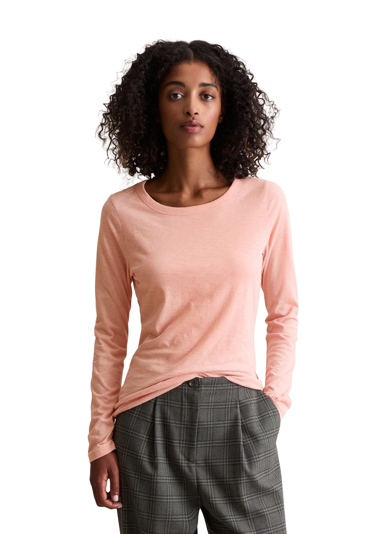 Marc O'Polo DENIM Langarmshirt aus besonders weichem Slub-Jersey