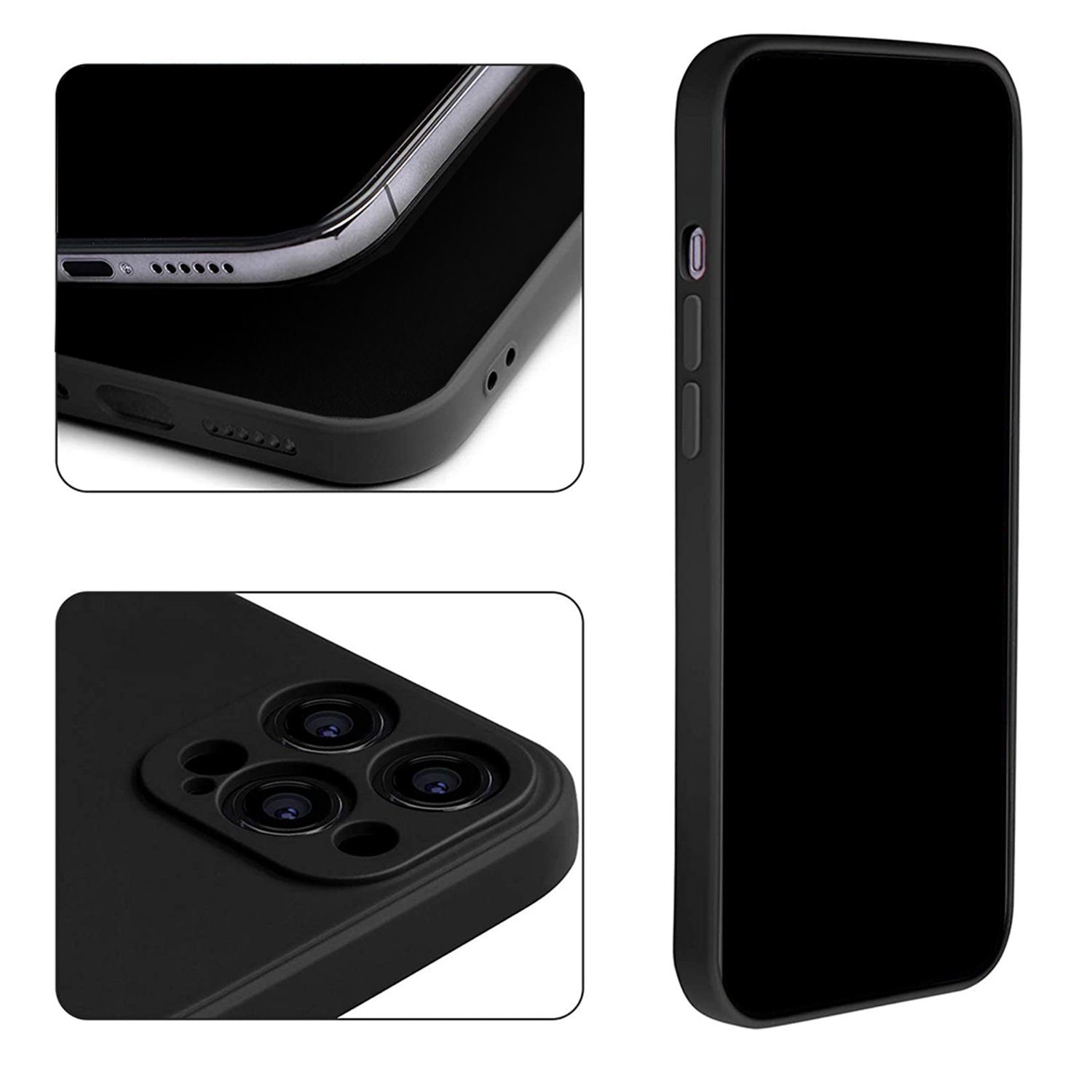 TSB Werk Handyhülle Handyhülle iPhone 12 13 14 Pro Max Mini Plus, Cover, Schutz, Case, Schwarz, Silikon