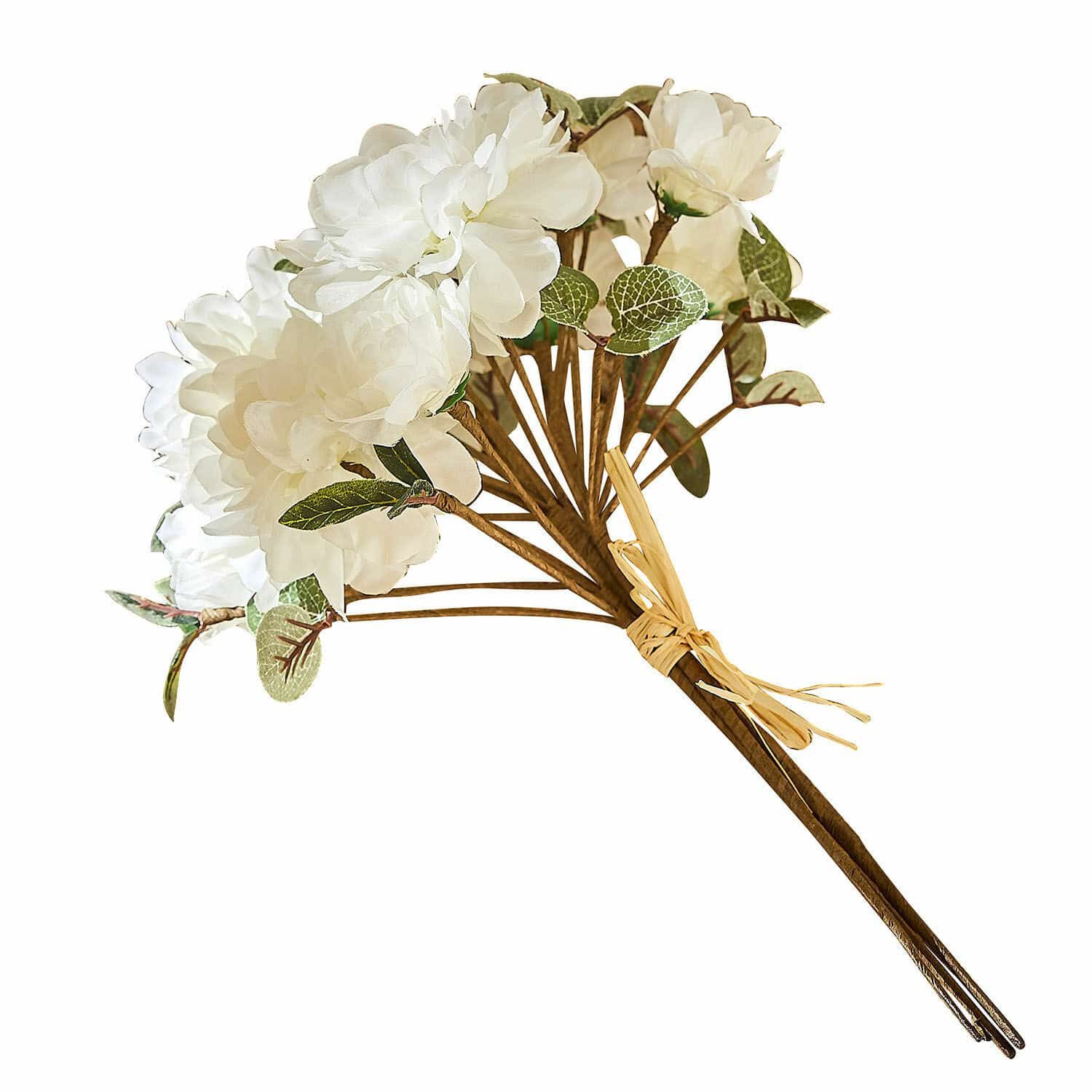 Kunstblume Deko-Blumenstrauß Quérisse creme/grün, Mirabeau, Höhe 35.0 cm