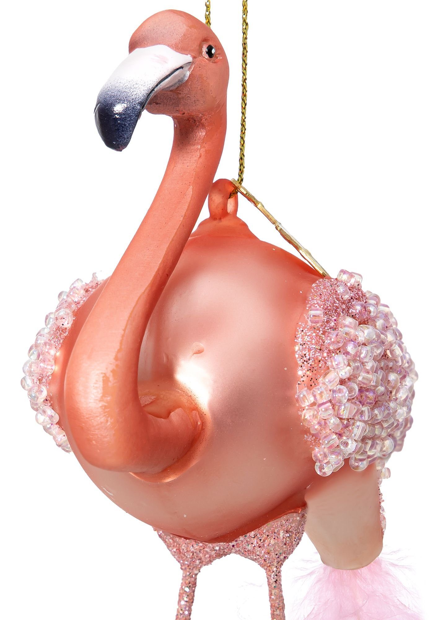 Glas Weihnachtsbaum Flamingo BS551 Figur SIKORA Christbaumschmuck Anhänger