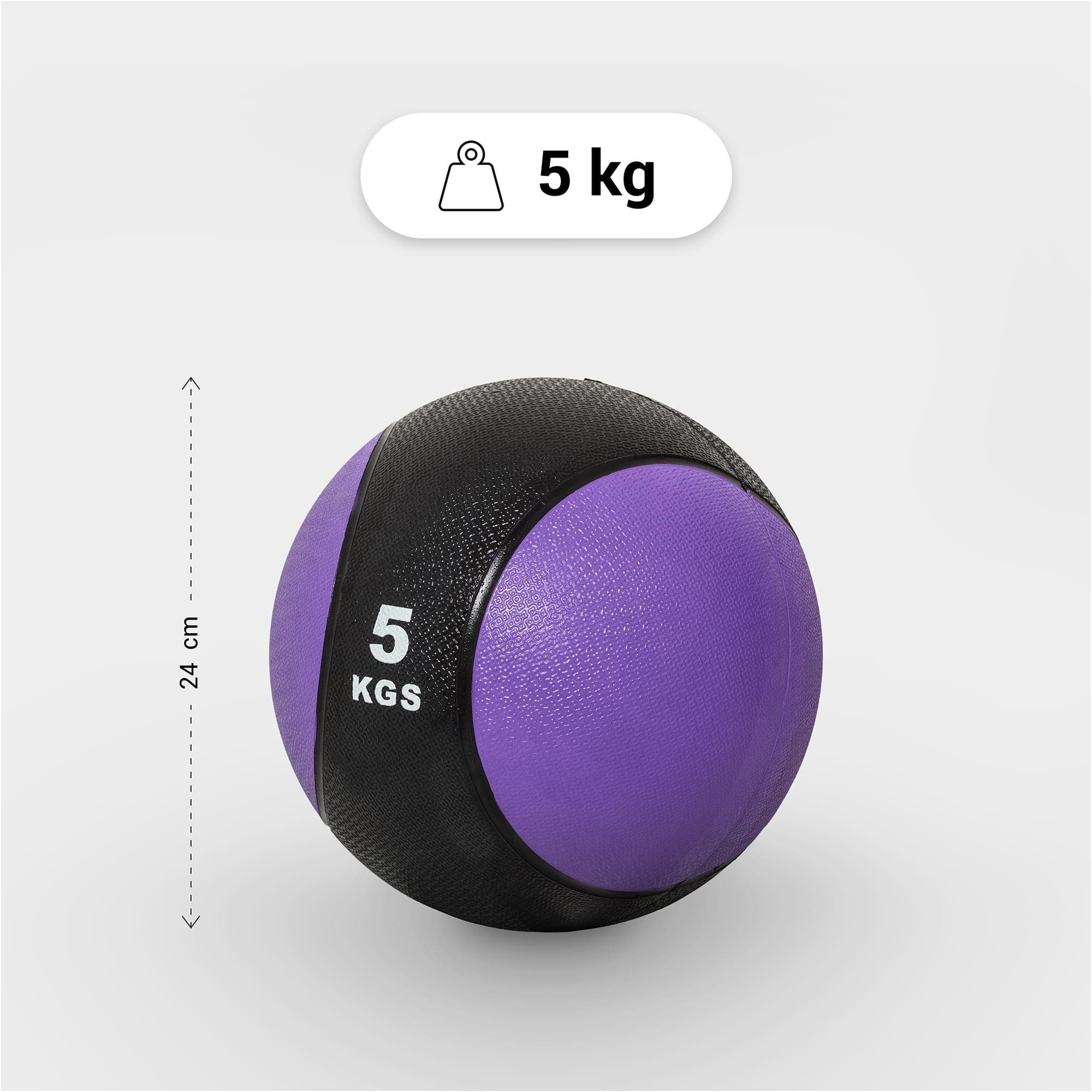 Einzeln/Set, aus Farbwahl - SPORTS Ball Gummi, mit GORILLA Medizinball griffiger Lila Oberfläche, Slam