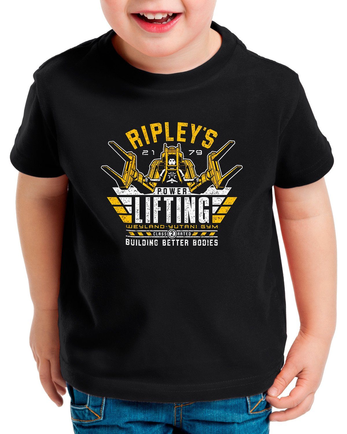 style3 Print-Shirt Kinder T-Shirt Ripleys Gym xenomorph alien ridley scott predator
