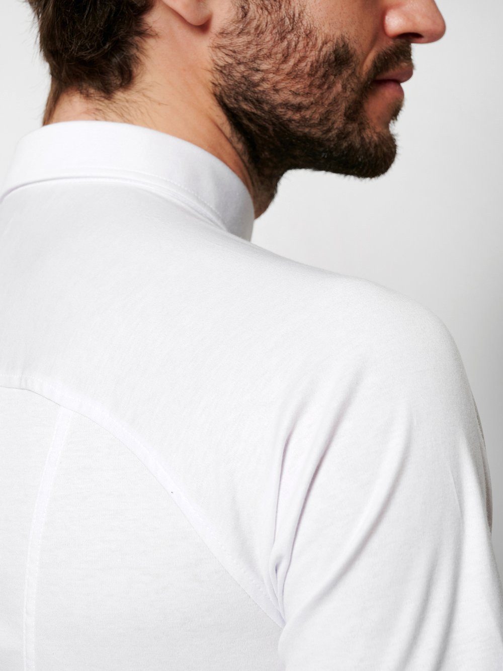 DESOTO Kurzarmhemd Jerseyhemd Casual Modern Button Down halbarm Flexibler Stretch
