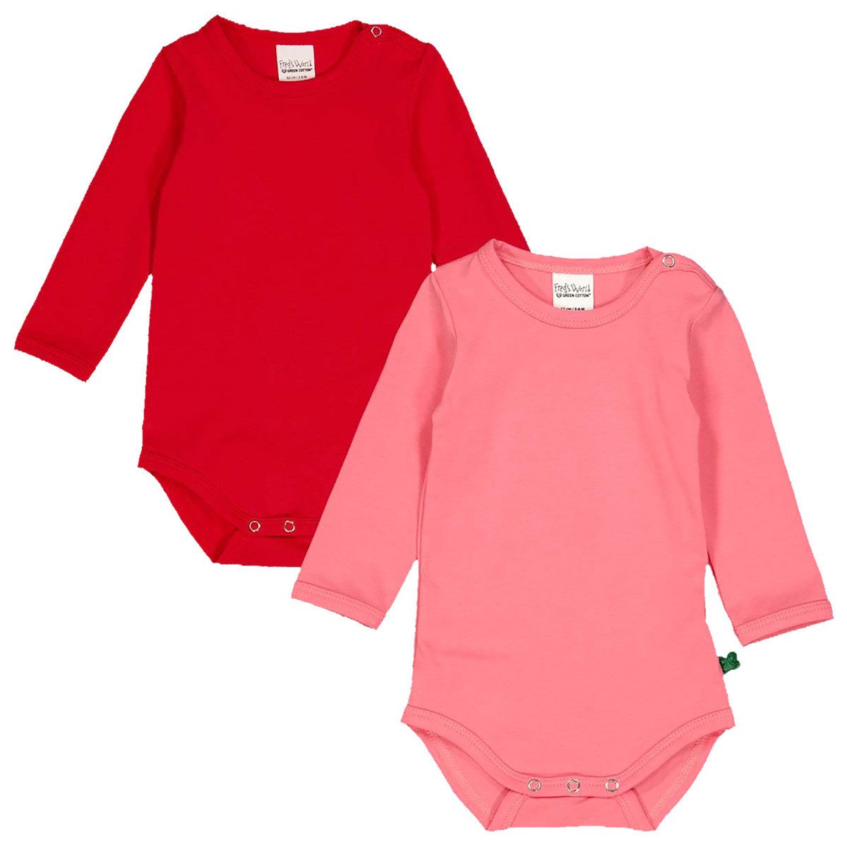 Fred's World by GREEN COTTON Langarmbody 1582072100 Mädchen (2-tlg) Langarm Einteiler, Body, Longsleeve-Body, Bodysuit, Stretchbody