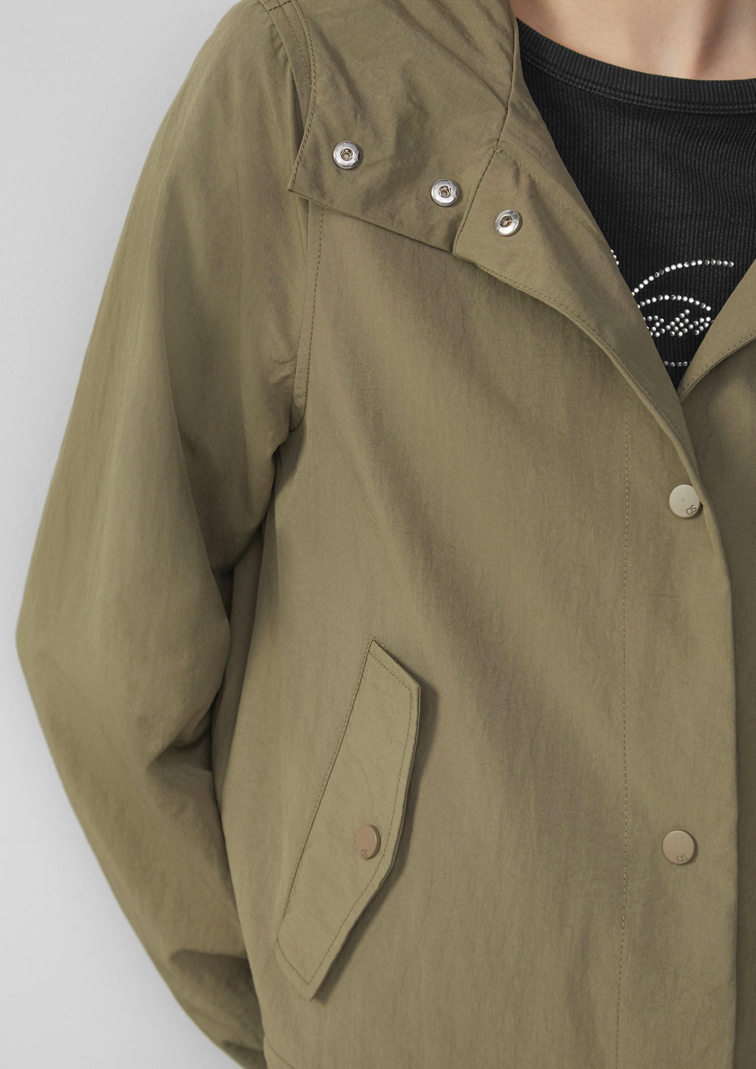 QS Outdoorjacke Nylon-Jacke mit Kapuze und günstig online kaufen
