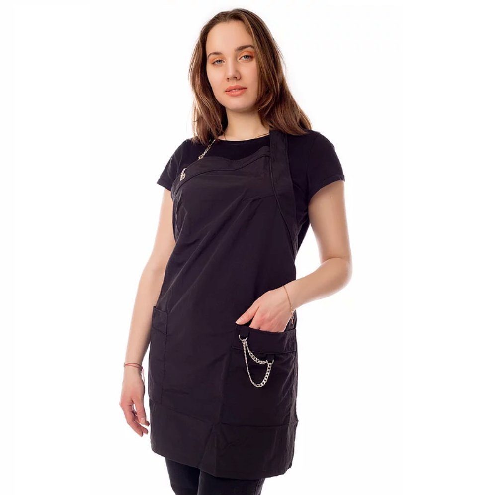 Kittelschürze Schürze mit Kette, Friseurschürze