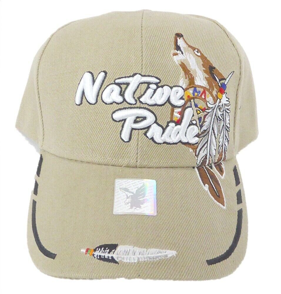 Westernlifestyle Baseball Cap Mit Wolf, Federn günstig online kaufen
