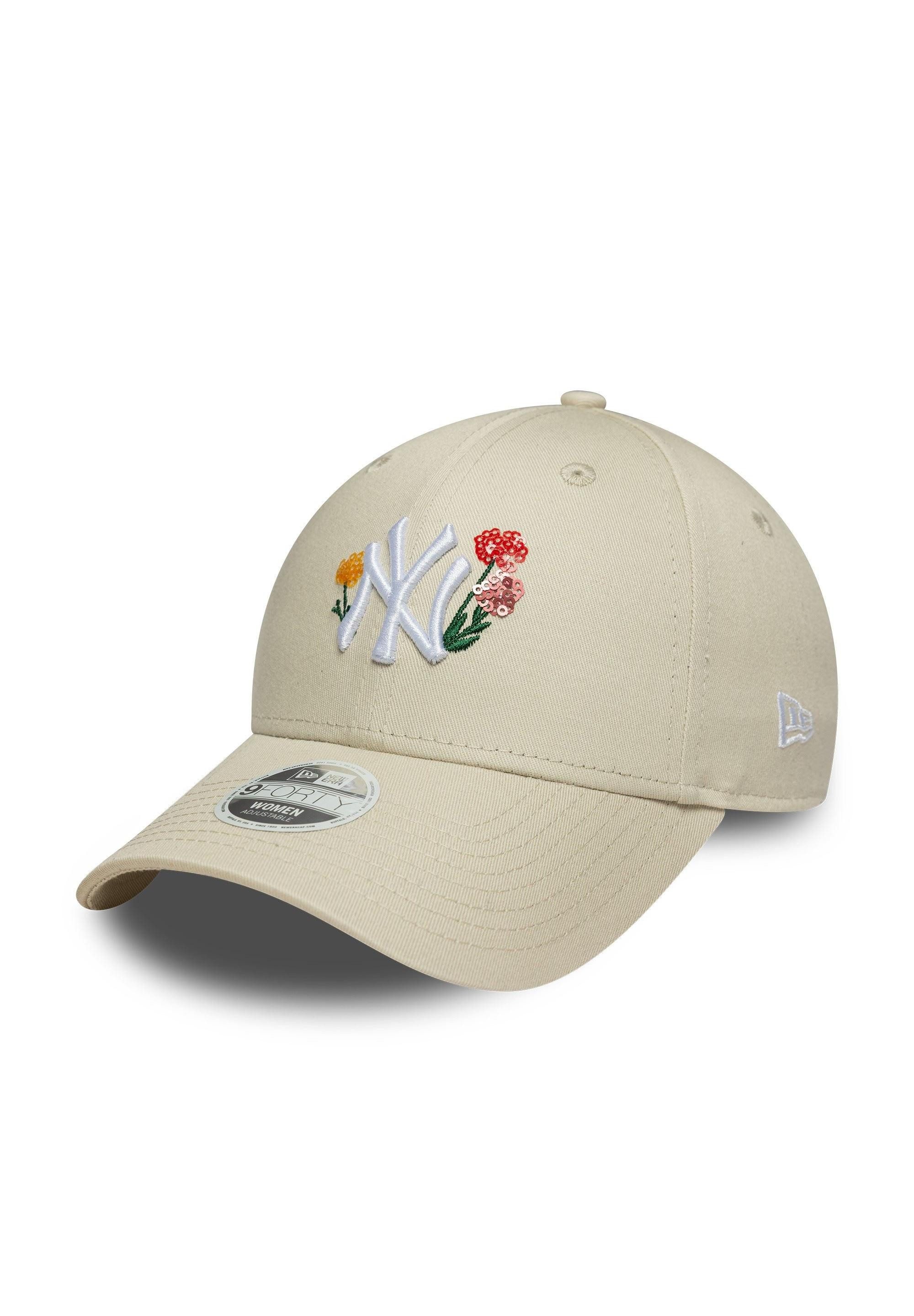 New Era Baseball Cap New York Yankees New Era MLB Floral Icon 9Forty Women Cap Beige (1-St)