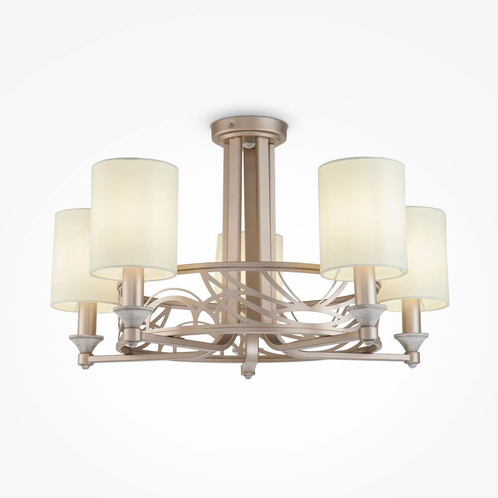 Maytoni Kronleuchter, Leuchtmittel nicht inklusive, Pendelleuchte Kronleuchter Deckenlampe Deckenleuchte Metall creme