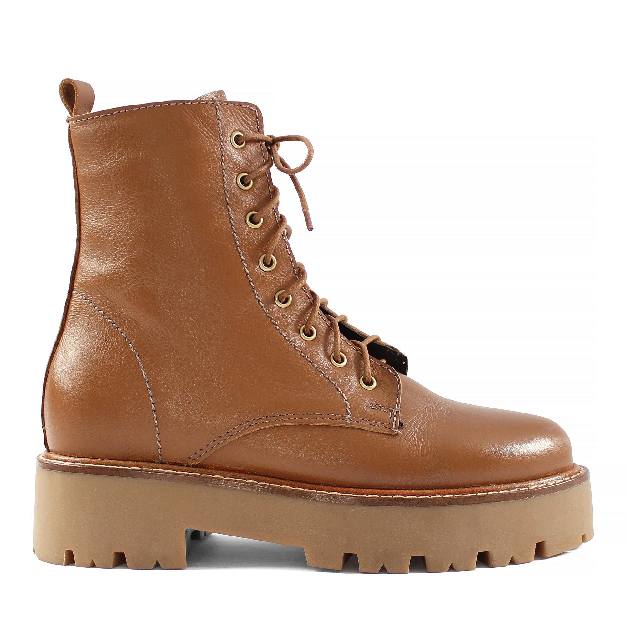 Celal Gültekin 029-20136 Gummistiefel Stilvolle Leder-Kampfstiefel mit Warmfutter und markanter Sohle.