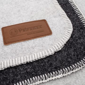 Wolldecke 100% Schurwolle 150 x 200 cm Outdoor Decke rauchweiß, dunkelgrau, Petromax, Made in Germany