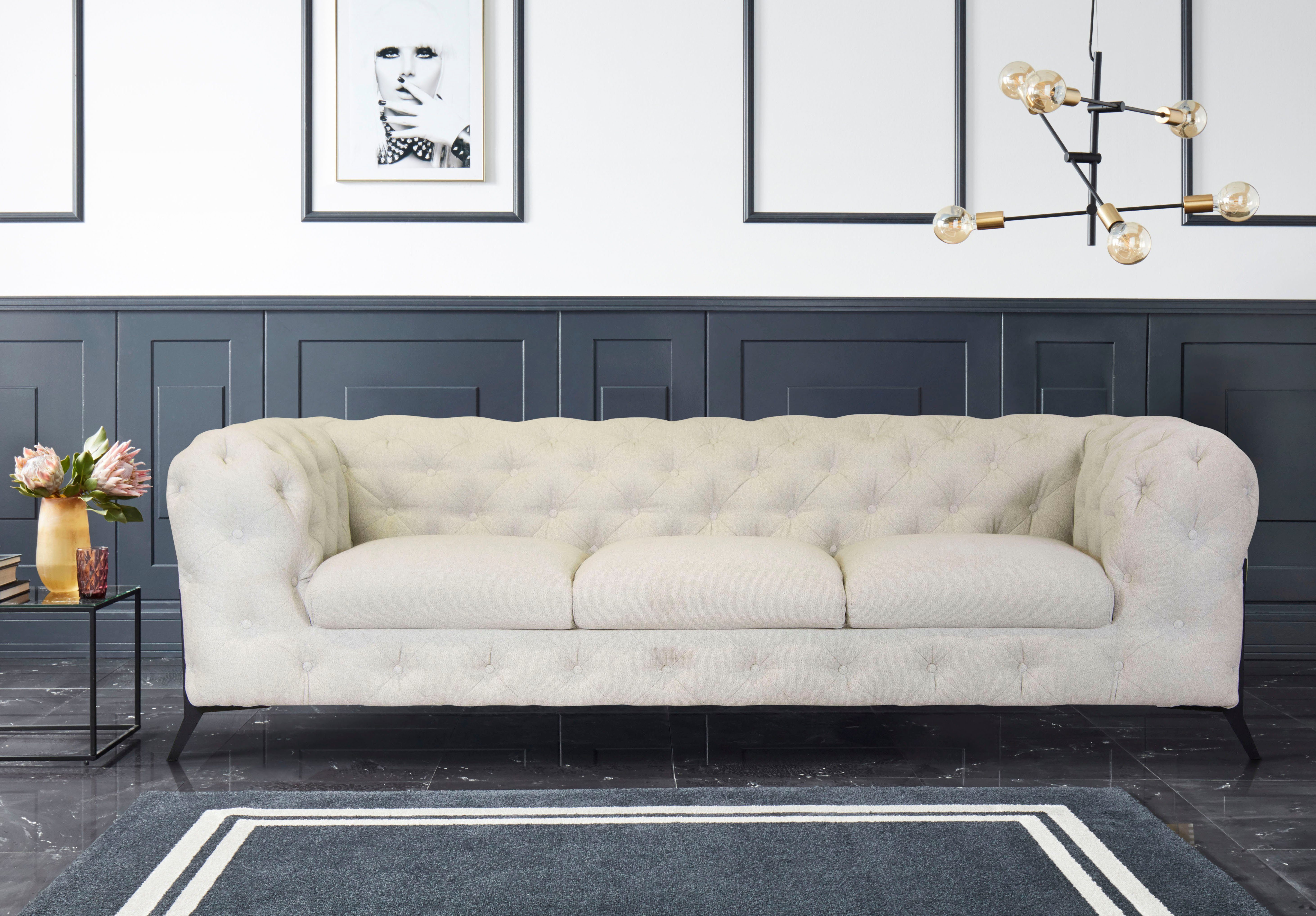Leonique Chesterfield-Sofa Amaury, aufwändige Knopfheftung, moderne günstig online kaufen