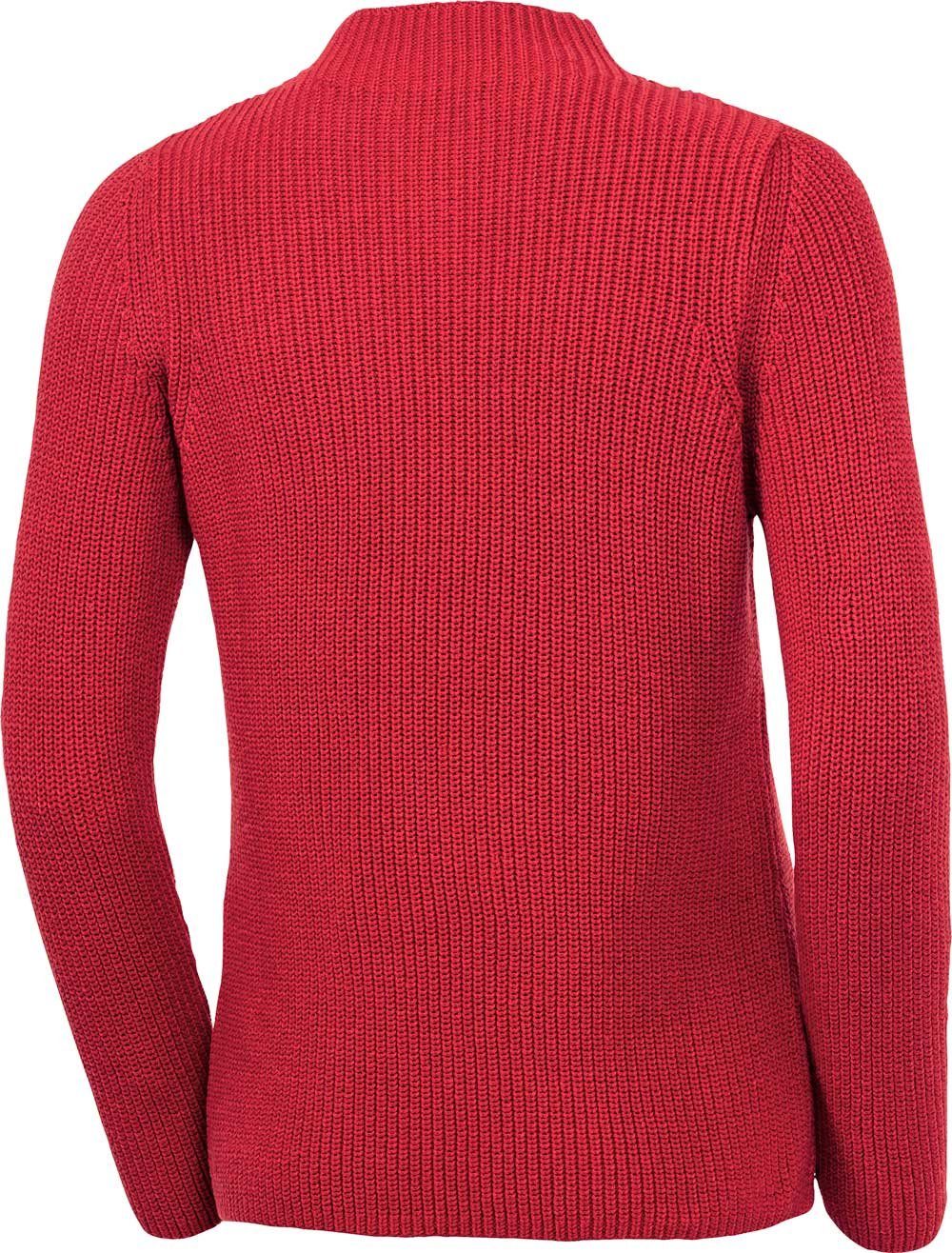 Emilia Parker Stehkragenpullover mit effektvollem Patentstrick