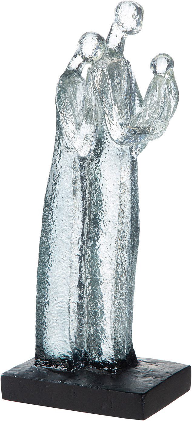 GILDE Skulptur Skulptur Familienglück klar; schwarz (1 St), Familienbande Harmonie Liebe Zusammenhalt Symbolfigur