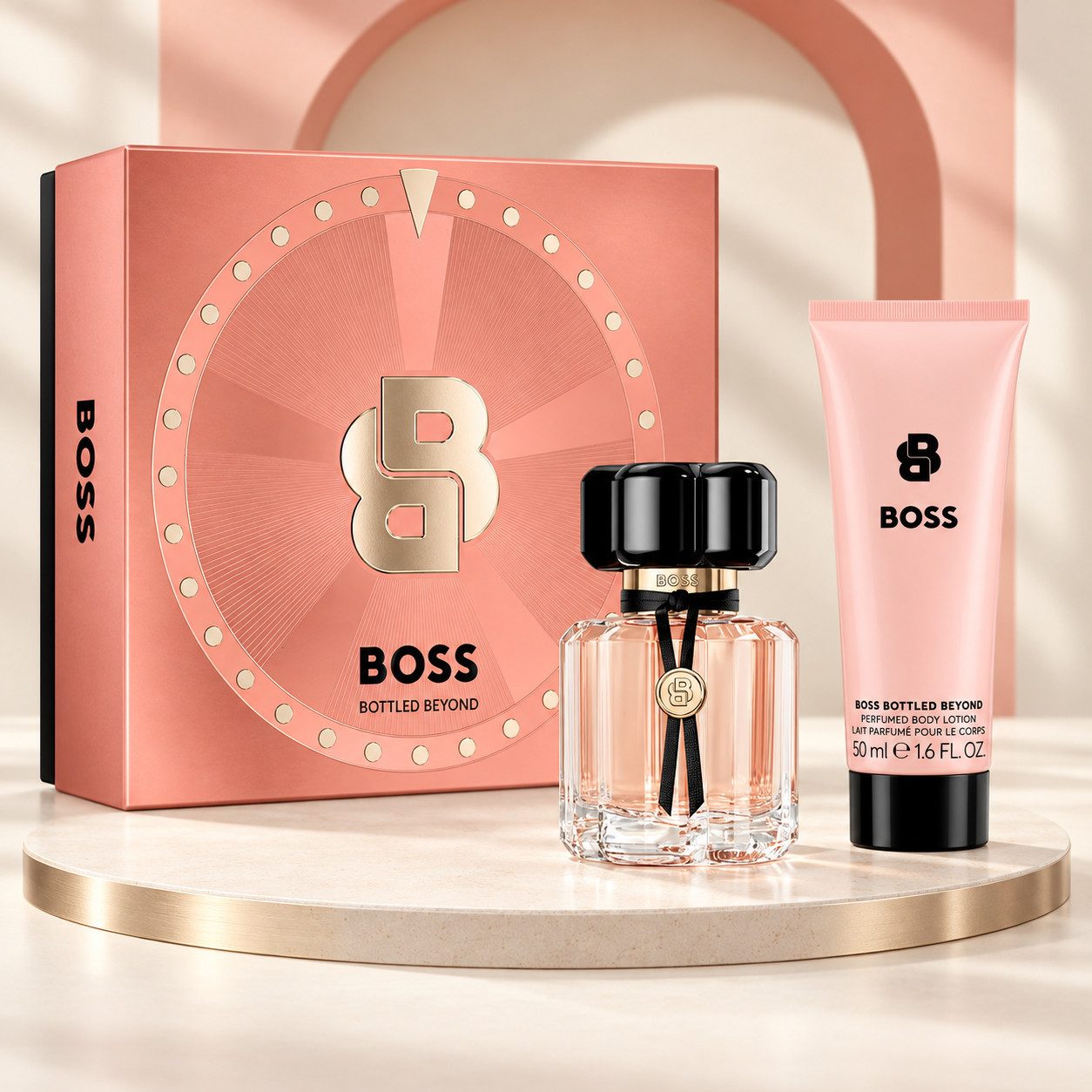 BOSS Duft-Set Bottled Beyond for Her Eau de Parfum und Bodyotion Geschenkapckung