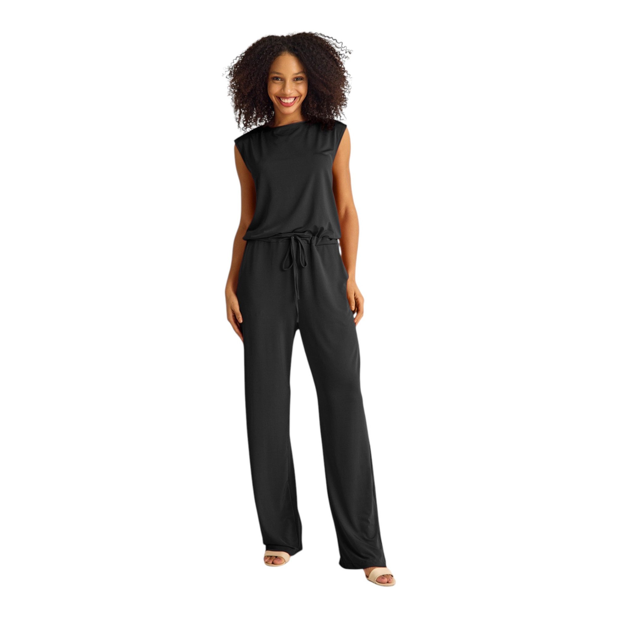fashionshowcase Overall Overall Eleganter Damen Jumpsuit aus Stretch-Jersey Einteilig