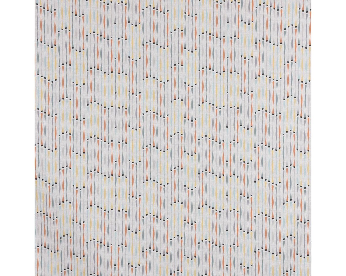 Thumbnail - Stoff Dekostoffgeometrisch Stäbchen beige blau gelb orange grau 138cm