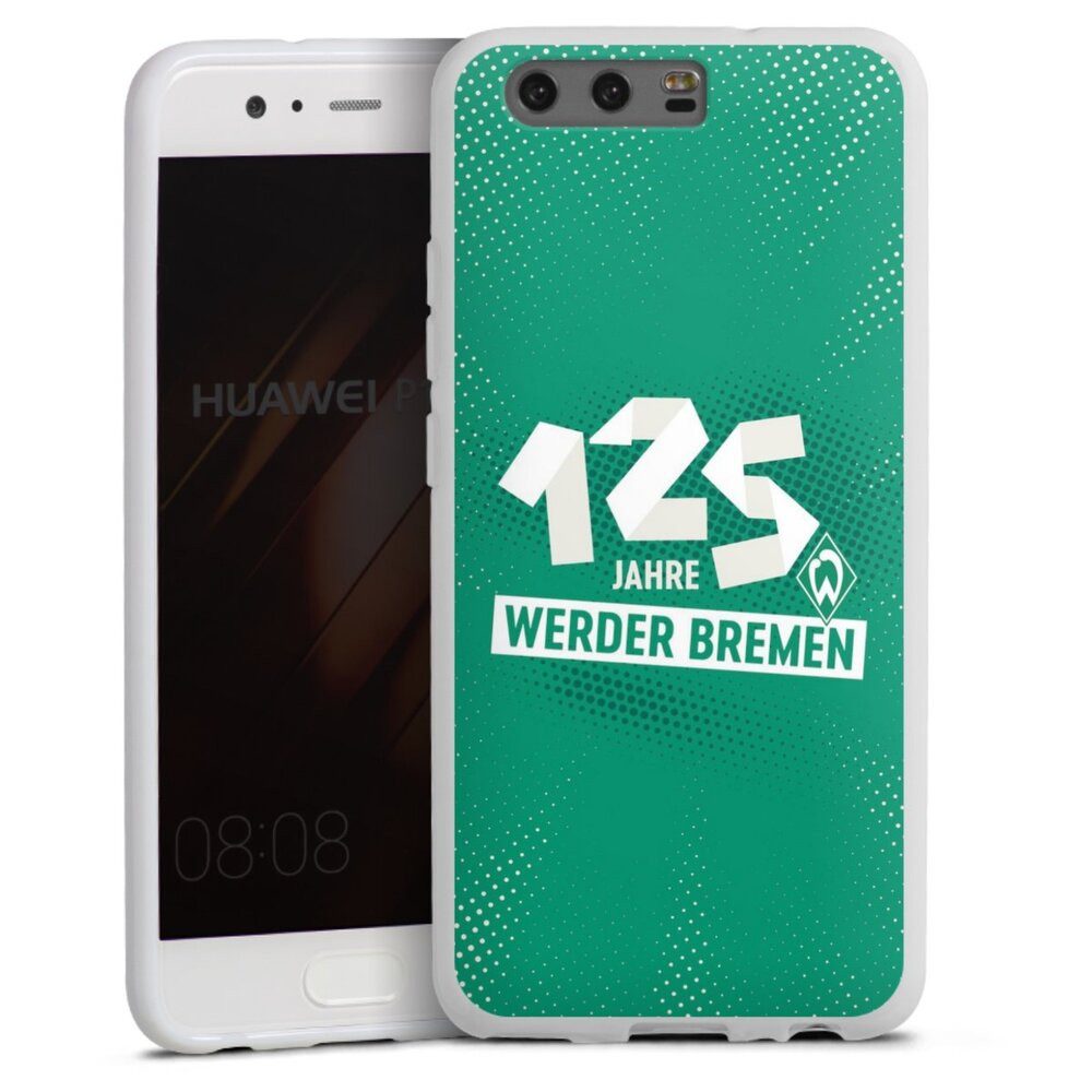 DeinDesign Handyhülle 125 Jahre Werder Bremen Offizielles Lizenzprodukt, Huawei P10 Silikon Hülle Bumper Case Handy Schutzhülle
