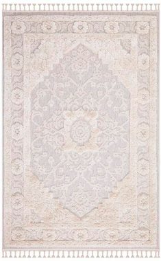 Teppich Valencia 732, Carpet City, rechteckig, Höhe: 20 mm, Boho-Stil, Ornamente, 3D-Effekt, mit Fransen, Sisal