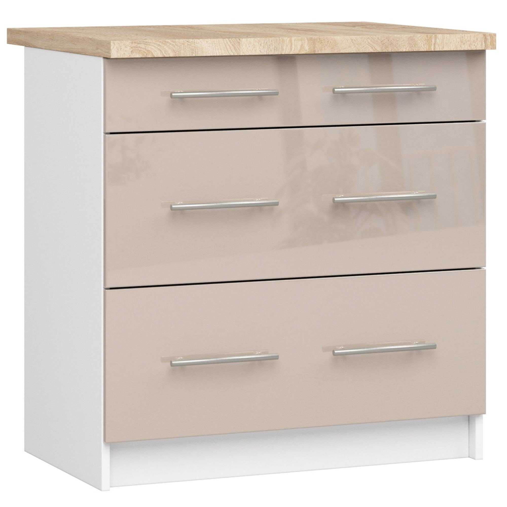 Raumhirsch Furniture Unterschrank Moderner Küchenunterschrank - 3 Schublade günstig online kaufen