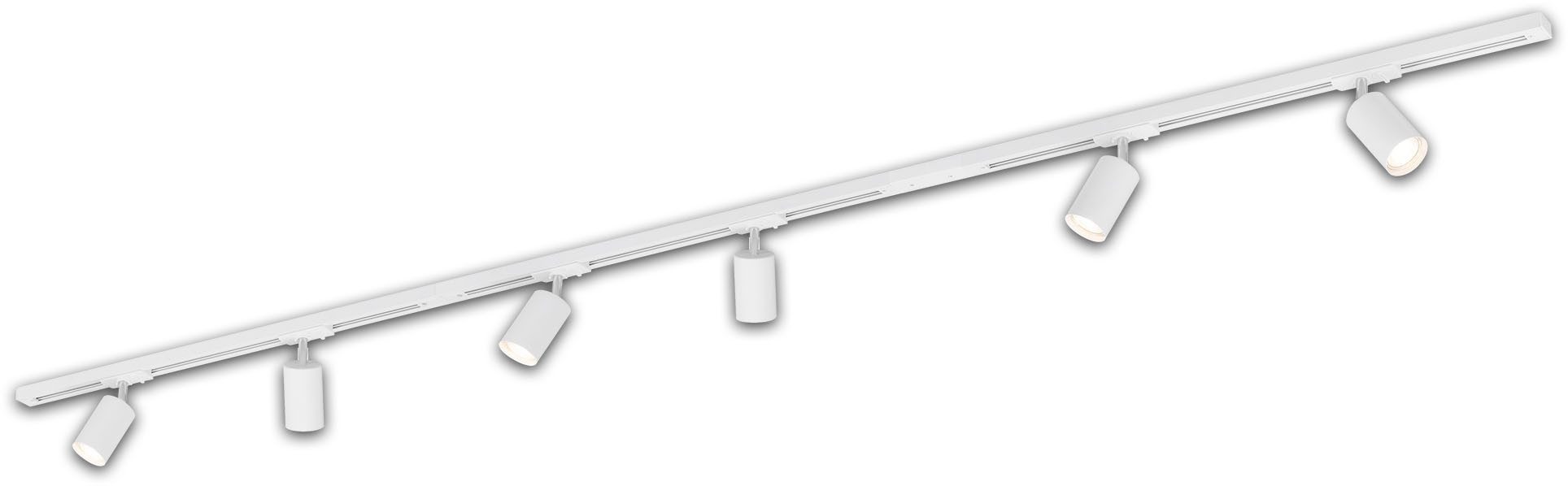 Briloner Leuchten Schienensystem-Sets RAIL, ohne Leuchtmittel, Schienensystem Rail 2,25 m Weiß max. 9W Decke Wohnzimmer Büro Küche