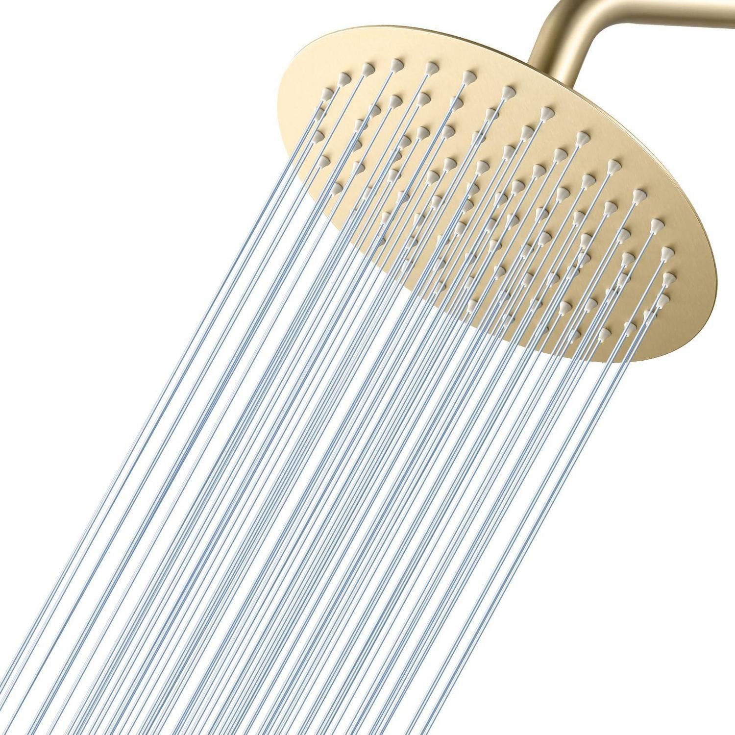 LuxusKollektion Regenduschkopf Duschkopf rund Regendusche 20cm Gold 20CM C-gebürstetes Gold