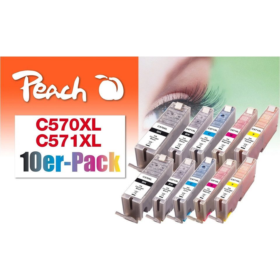 Peach Tonerkartusche Peach 319980 13ml Schwarz, Foto schwarz, Gelb Tintenpatrone
