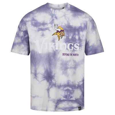 Recovered Print-Shirt Minnesota Vikings - NFL - Tie-Dye Relaxed T-shirt, Defend Purple