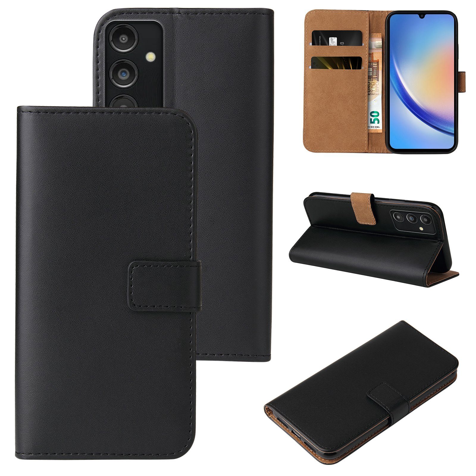 Tec-Expert Handyhülle Klapp Hülle für Samsung Galaxy A34 5G 6.6 Zoll, 6.6, Flip Case für Samsung Galaxy A34 5G