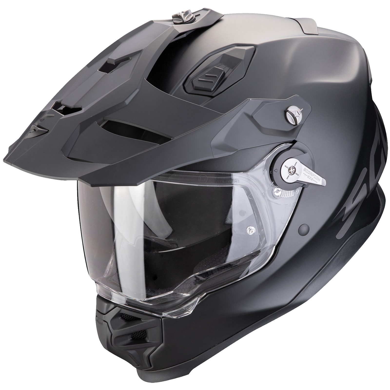Scorpion Exo Motorradhelm Scorpion Exo-ADF-9000 AIR Solid Adventure-Helm Matt-Schwarz (1er Set), motorradhelm