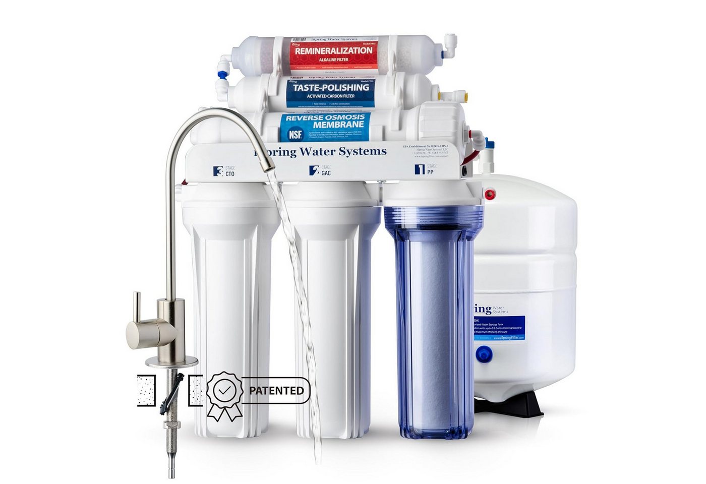 iSpring Wasserfilter RCC7AK Umkehrosmoseanlage mit Mineralstoff-Filter