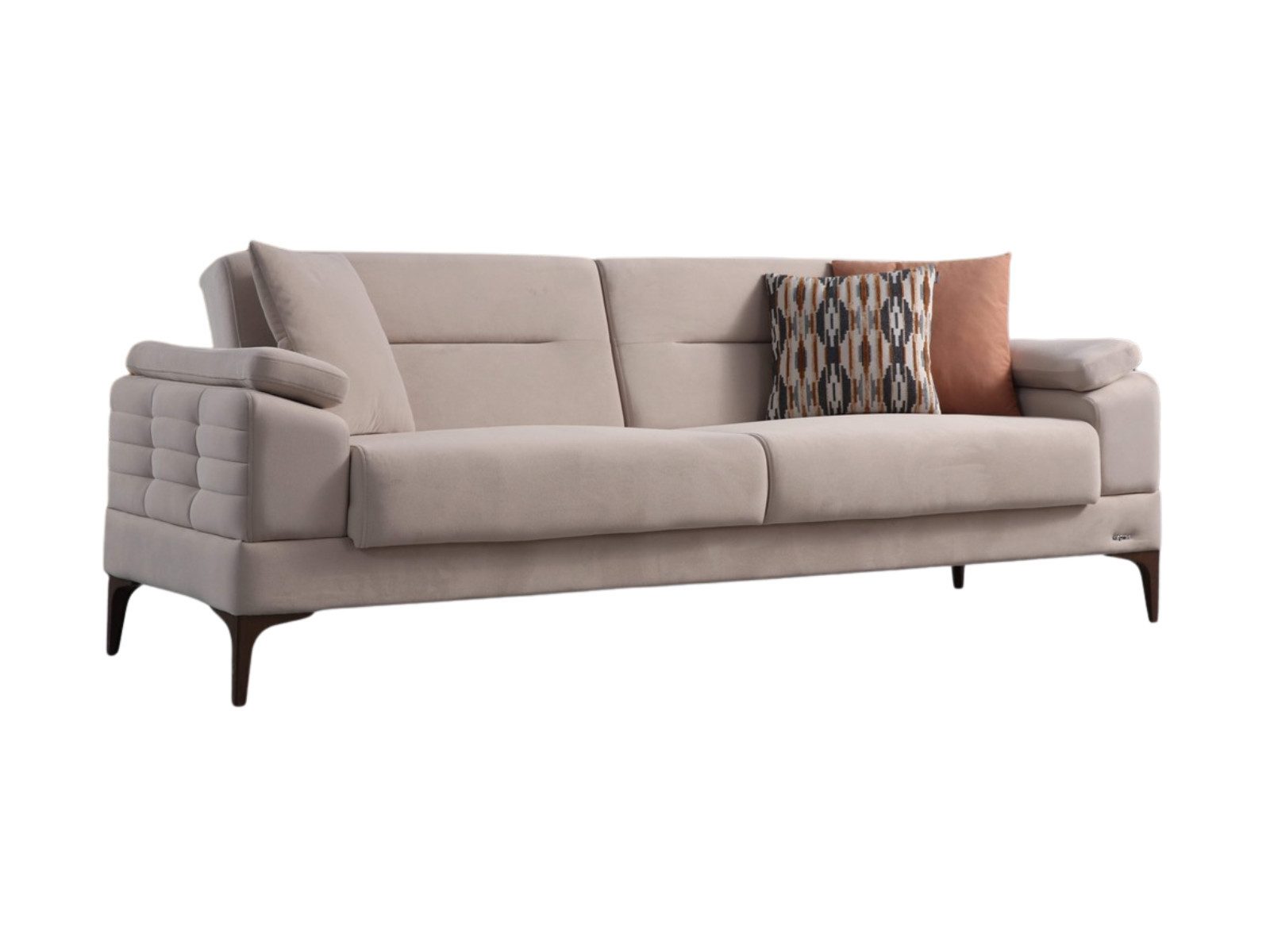 Villa Möbel Sofa Eluna, 2-Sitzer 1 Teile, Hand Made Qualtiy, Schlaffunktion durch aufklappbare Sitzfläche