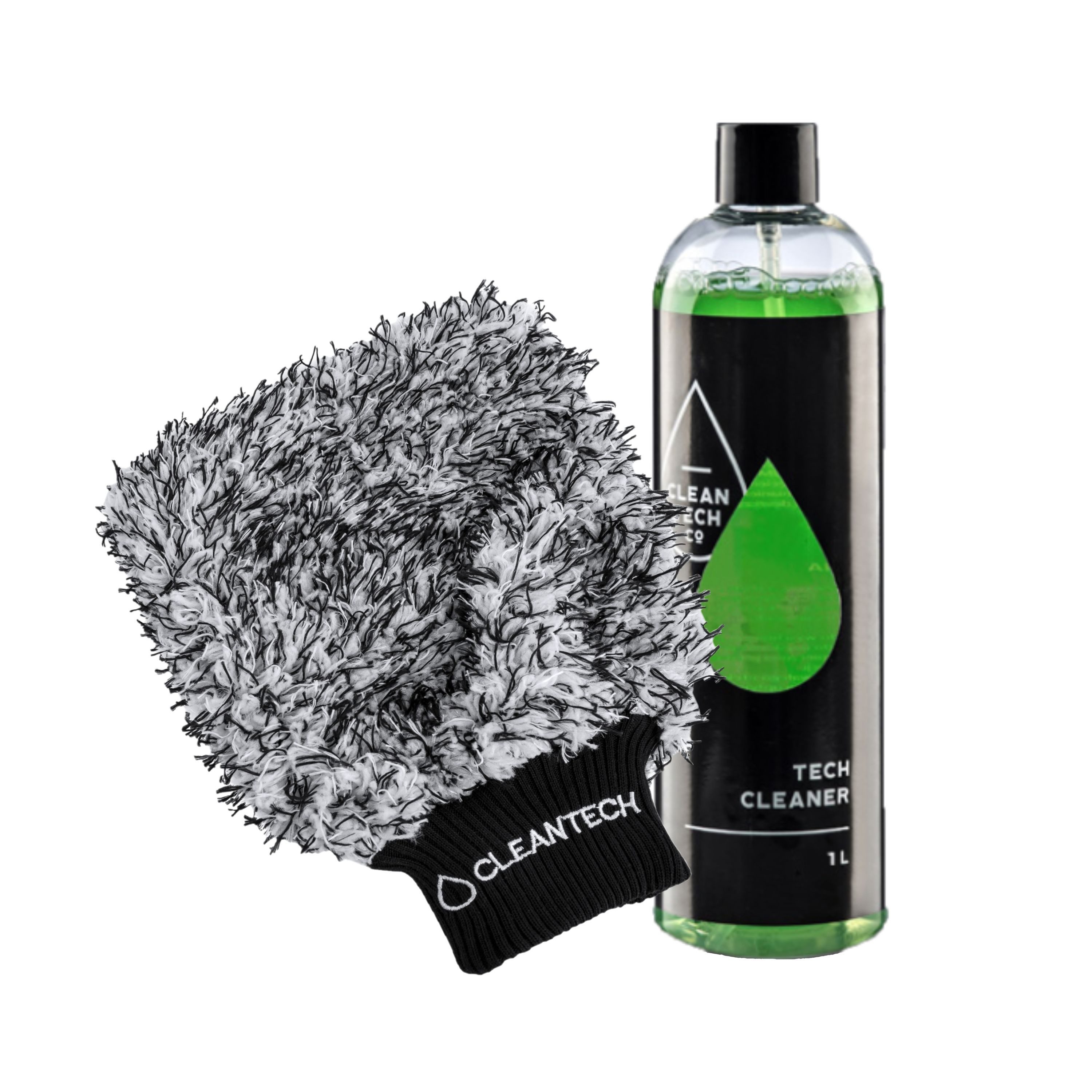 CLEANTECH CO Autowasch SET Tech Cleaner mit Waschhandschuh Eimer Auto-Reinigungsmittel