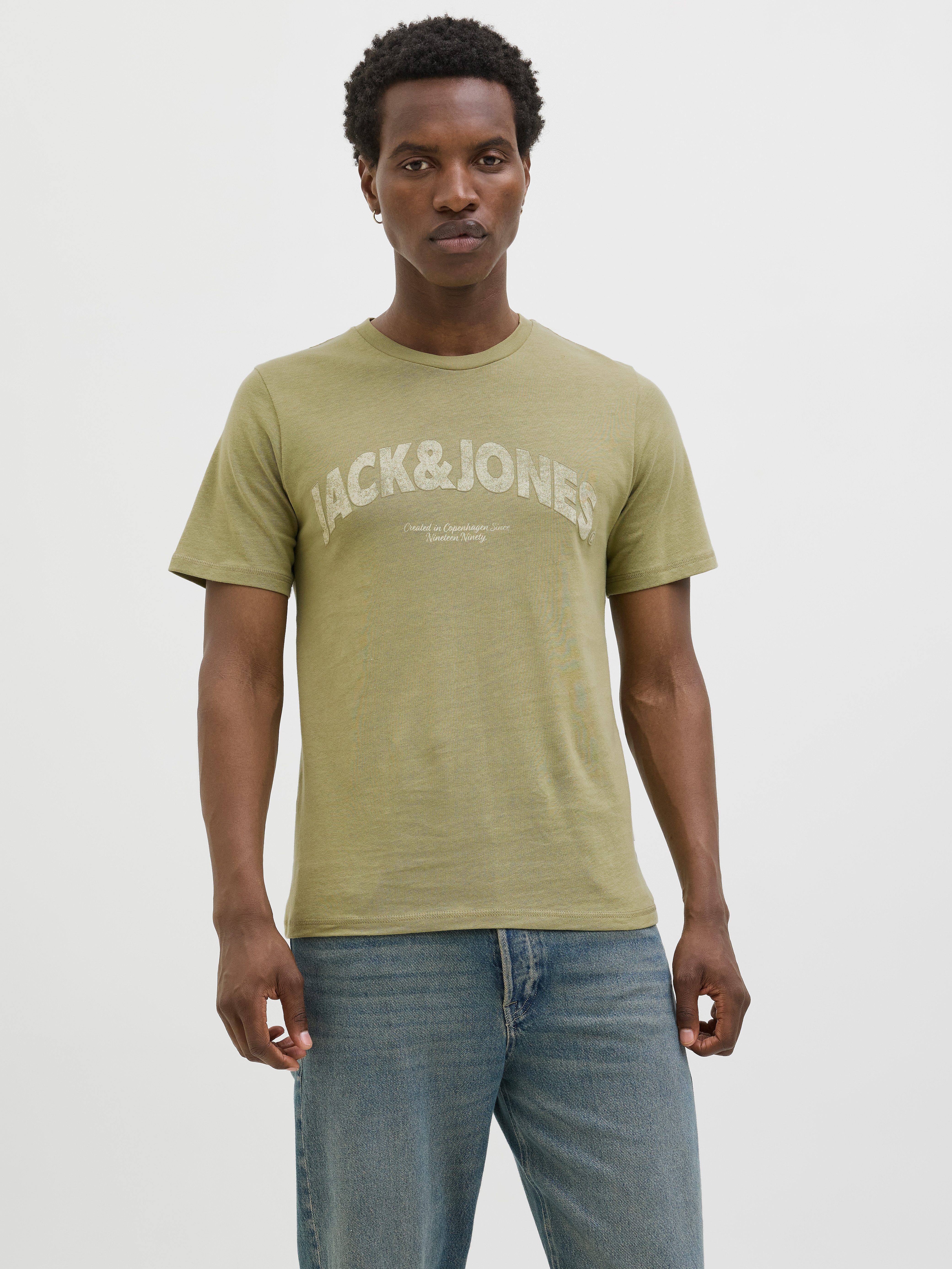 Jack & Jones T-Shirt JORALMERIA BOLD BRANDING TEE SS CN mit Logo Druck günstig online kaufen